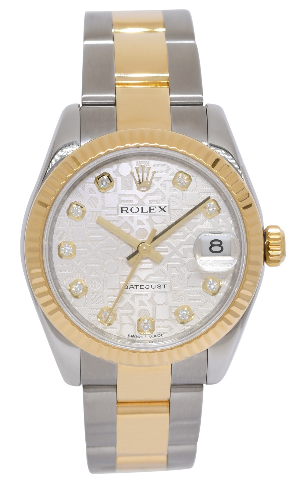 Rolex Datejust 18k Yellow Gold/Steel Jubilee Diamond 31mm Oyster Watch V 178273
