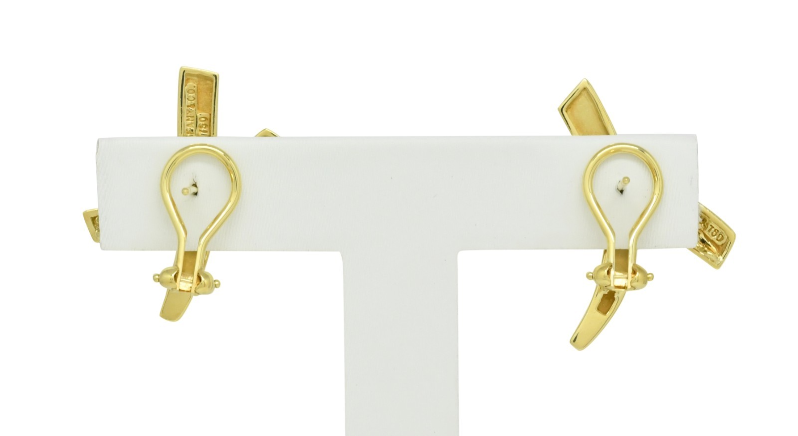 Tiffany & Co Paloma Picasso Graffiti 18k Yellow Gold X Earrings Size Large