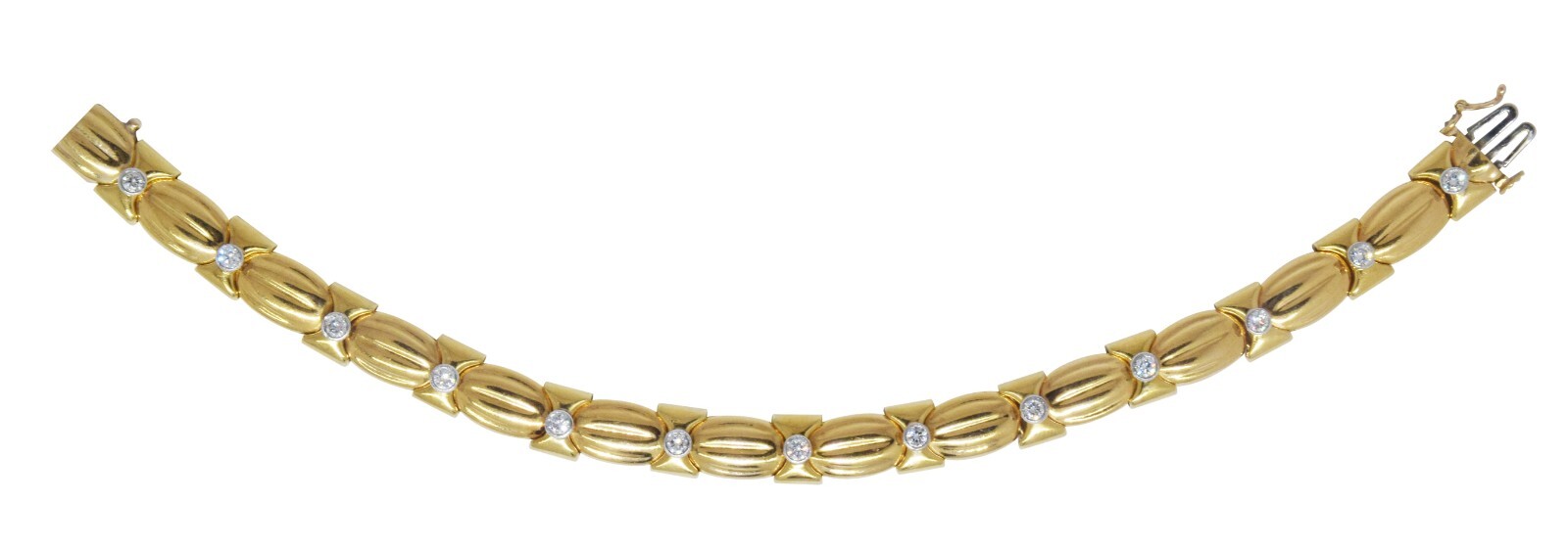 Ivan & Co. 18k Yellow Gold 1.30ct Diamond Bracelet 8"