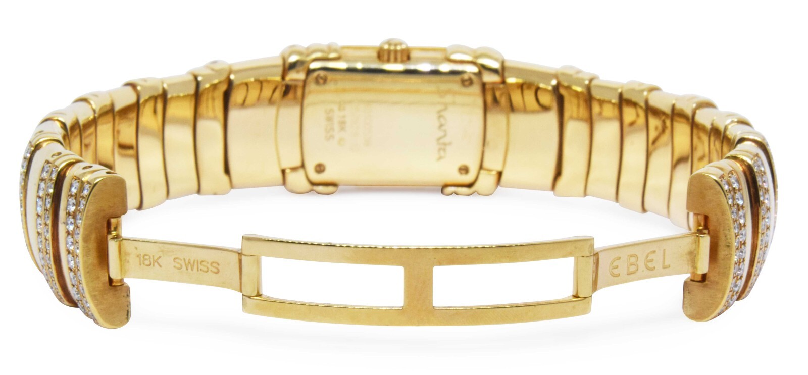 Ebel Shanta 18k Yellow Gold MOP Diamond Ladies Quartz Watch 8057829-12