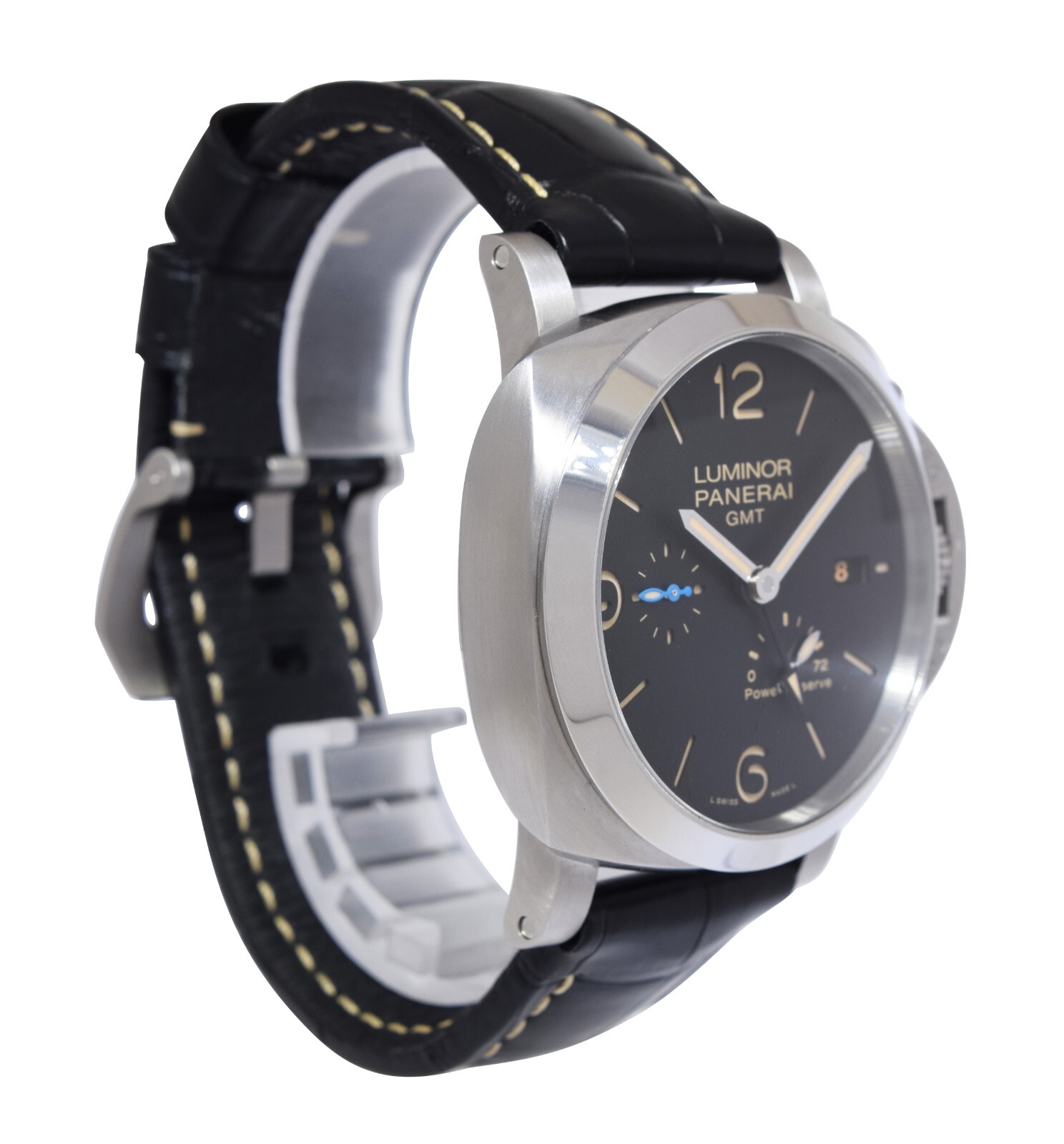 Panerai Luminor GMT PAM 1321 Steel 3 Days Power Reserve 44mm Watch +Box PAM01321