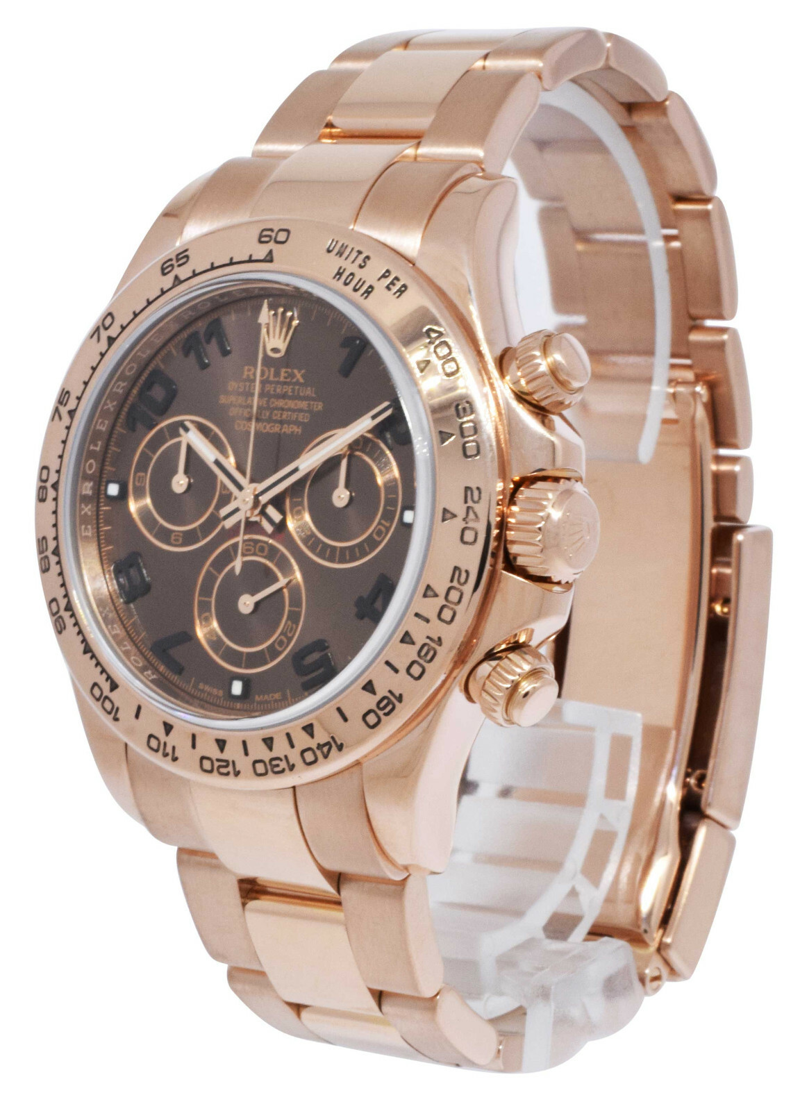 Rolex Daytona Chronograph 18k Rose Gold Chocolate Dial 40mm Watch B/P '13 116505