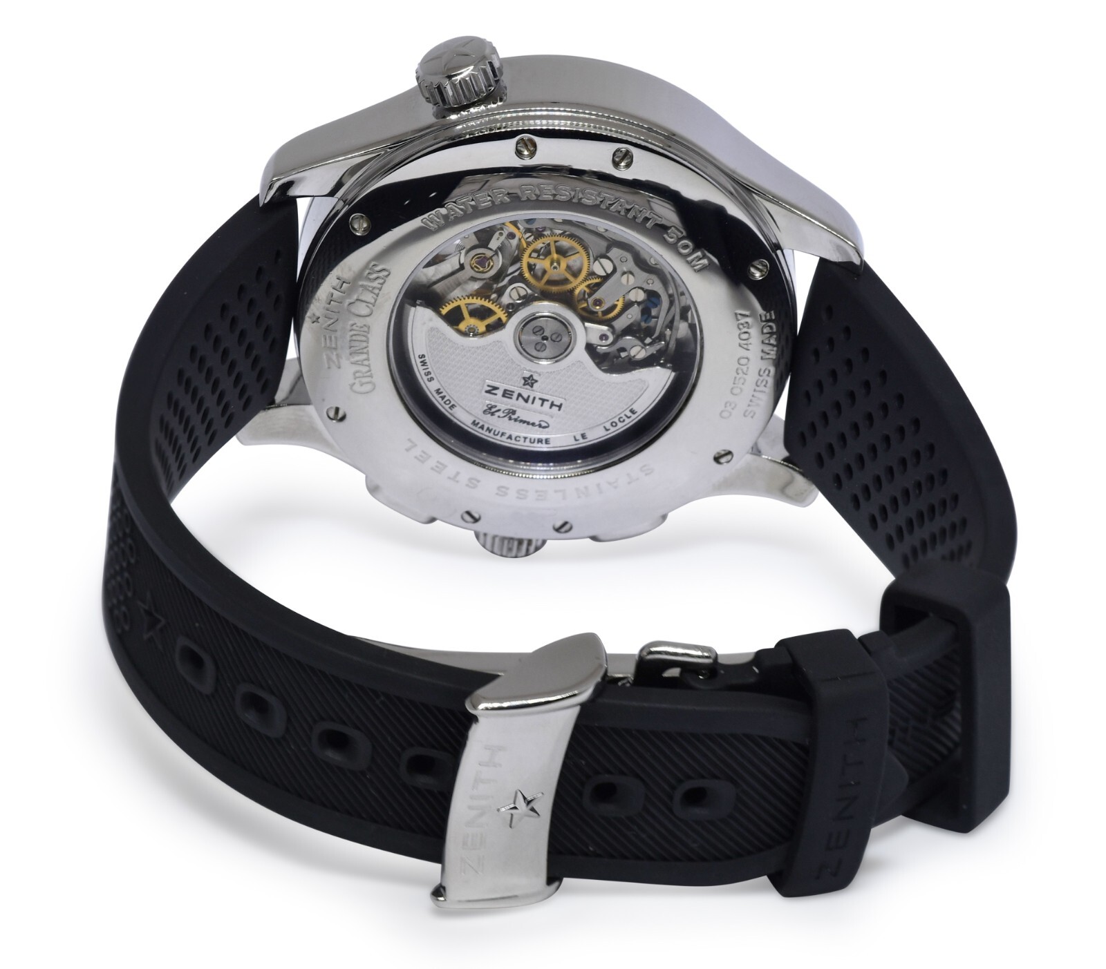 Zenith El Primero Grande Class Traveler Steel Open Multicity Watch 03.0520.4037