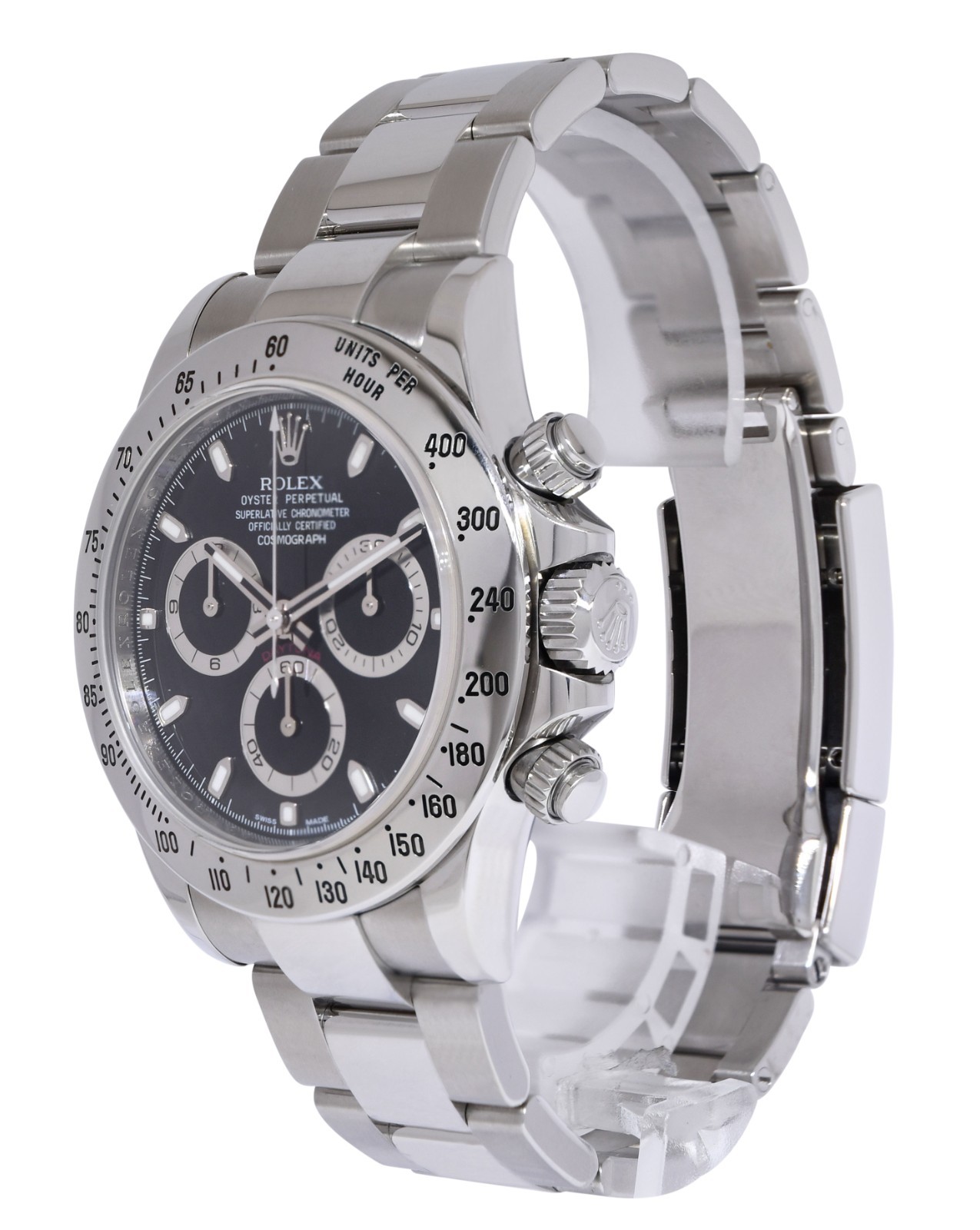 Rolex Daytona Chronograph Steel Black Dial Mens 40mm Watch V 116520