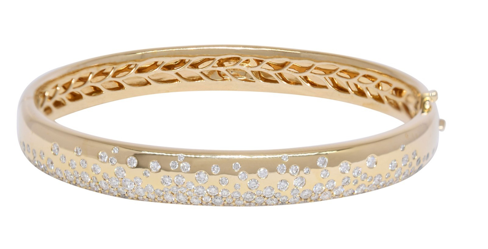 Kat Florence Sodapop D Flawless Diamond 18k Yellow Gold Bangle Bracelet