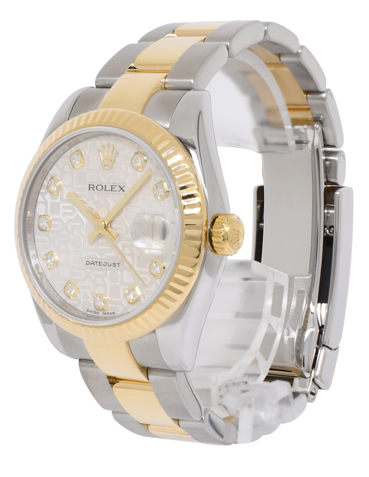 Rolex Datejust 18k Yellow Gold/Steel Jubilee Diamond 31mm Oyster Watch V 178273