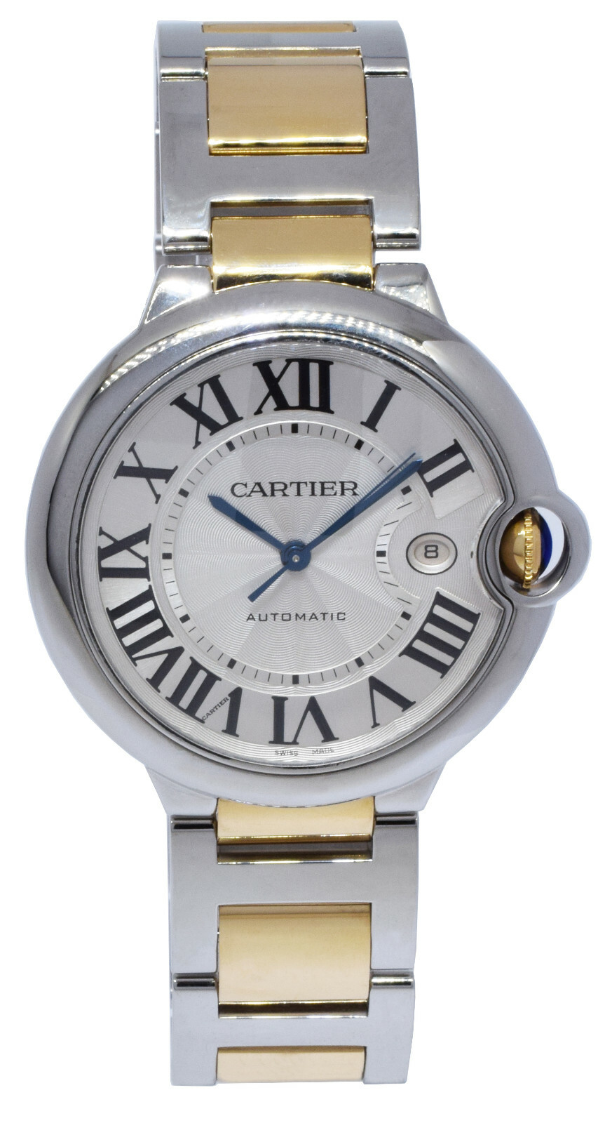 Cartier Ballon Bleu 42mm 18k Yellow Gold & Steel Mens Automatic Watch 3001