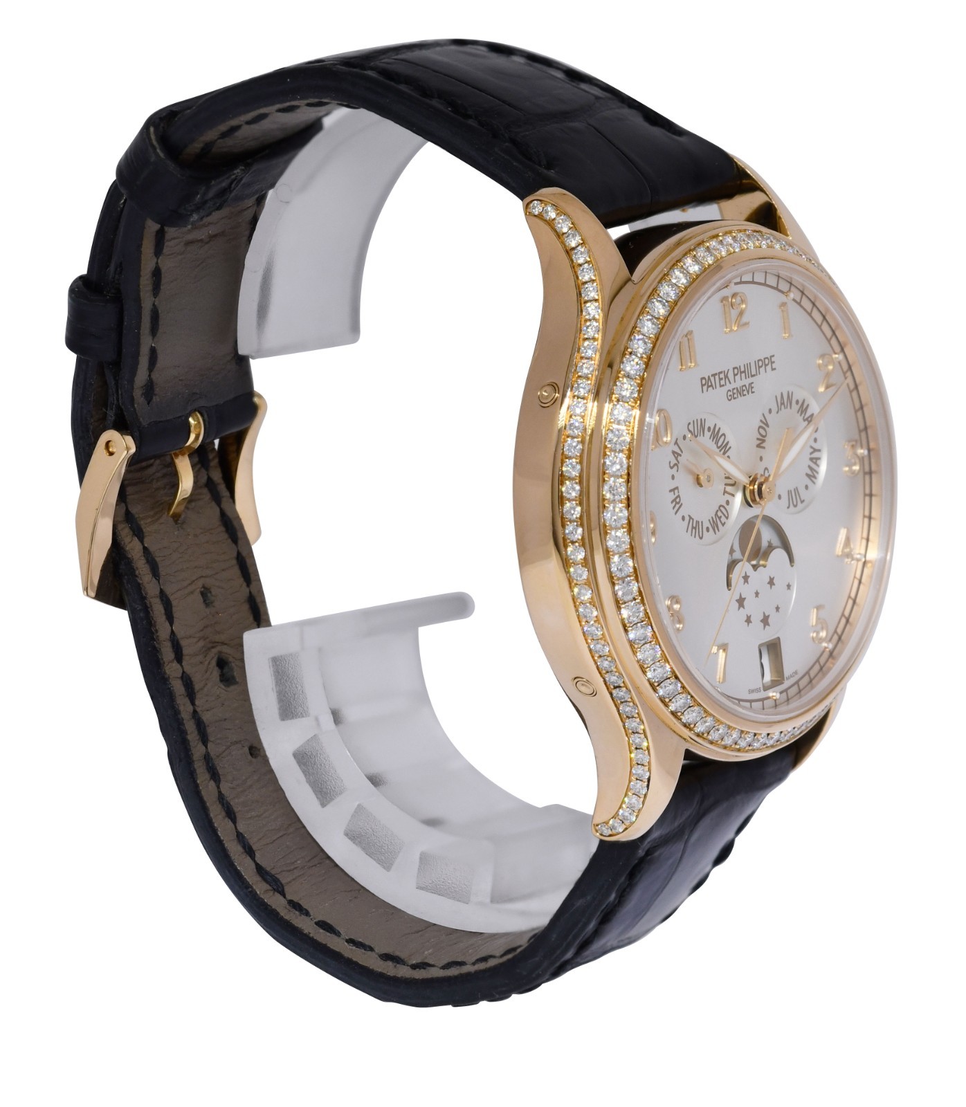 Patek Philippe Annual Calendar 18k Rose Gold Diamond 38mm Watch B/P 4947R