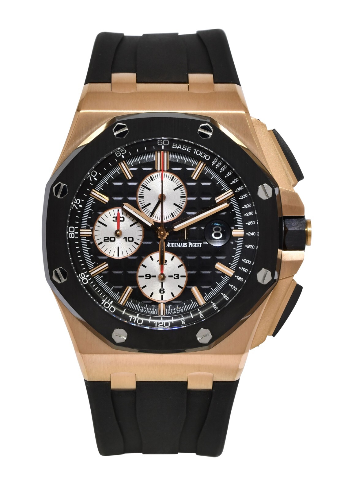 Audemars Piguet Royal Oak Offshore Chrono Rose Gold / Ceramic 44mm Watch 26401RO