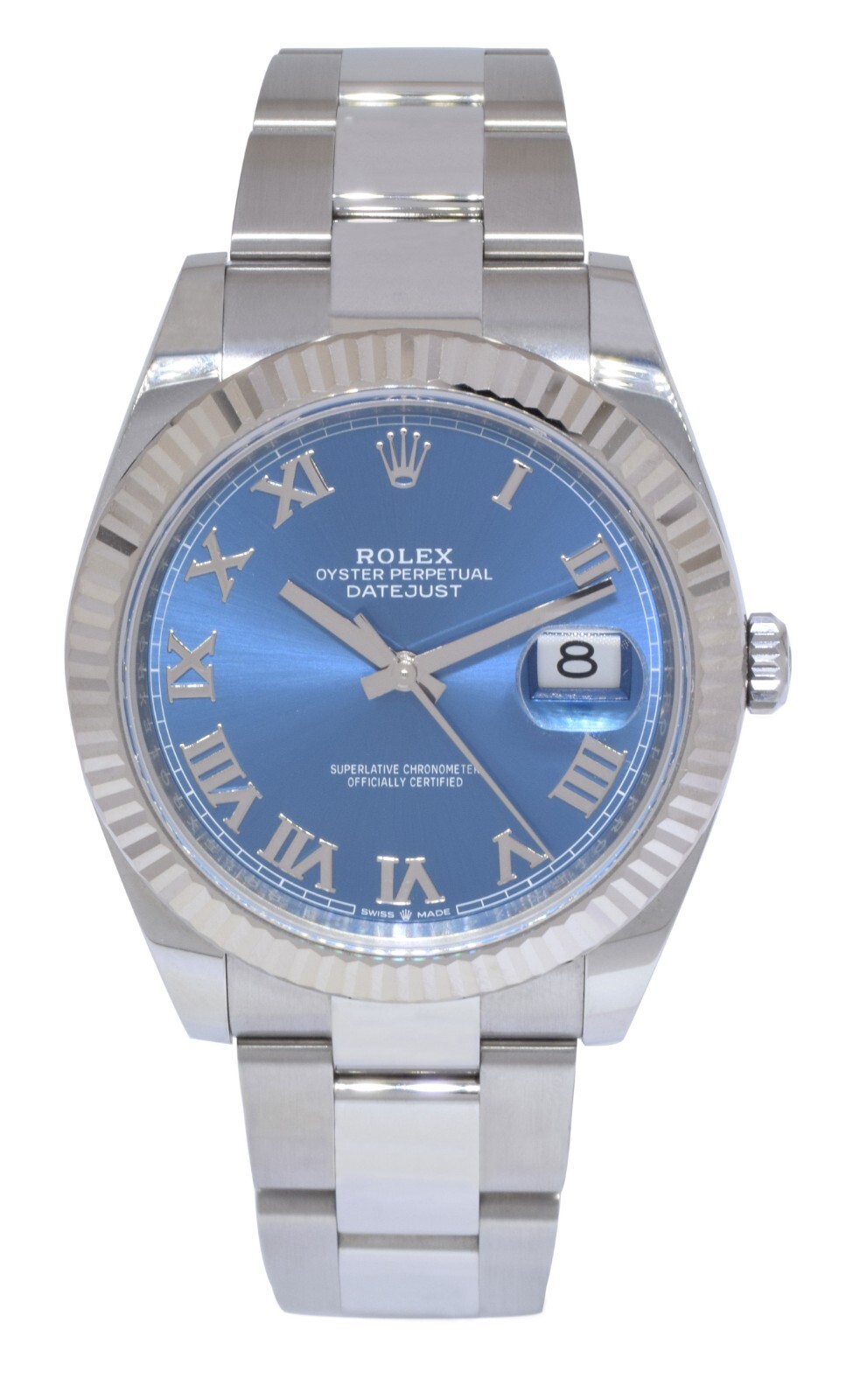 Rolex Datejust 41 Steel/18k Gold Bezel Blue Dial Oyster Watch +Card '25 126334