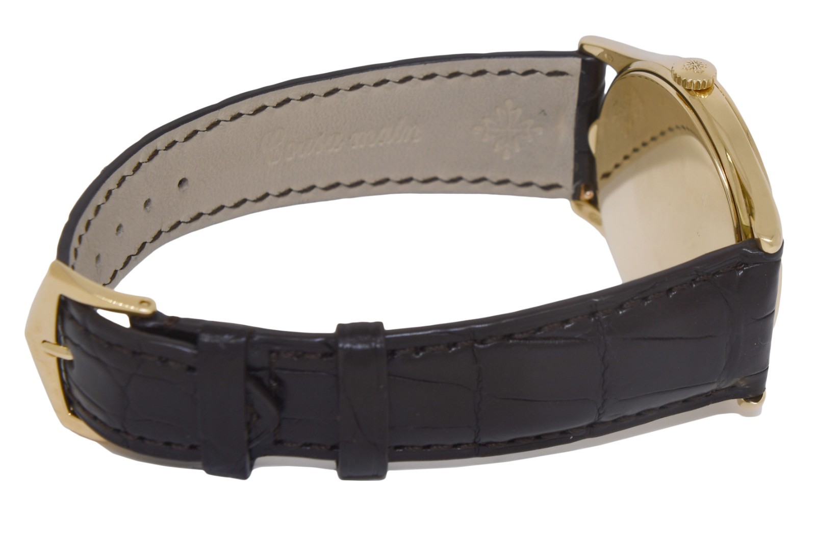 Patek Philippe 5196 Calatrava 18k Yellow Gold Mens 37mm Manual Watch 5196J