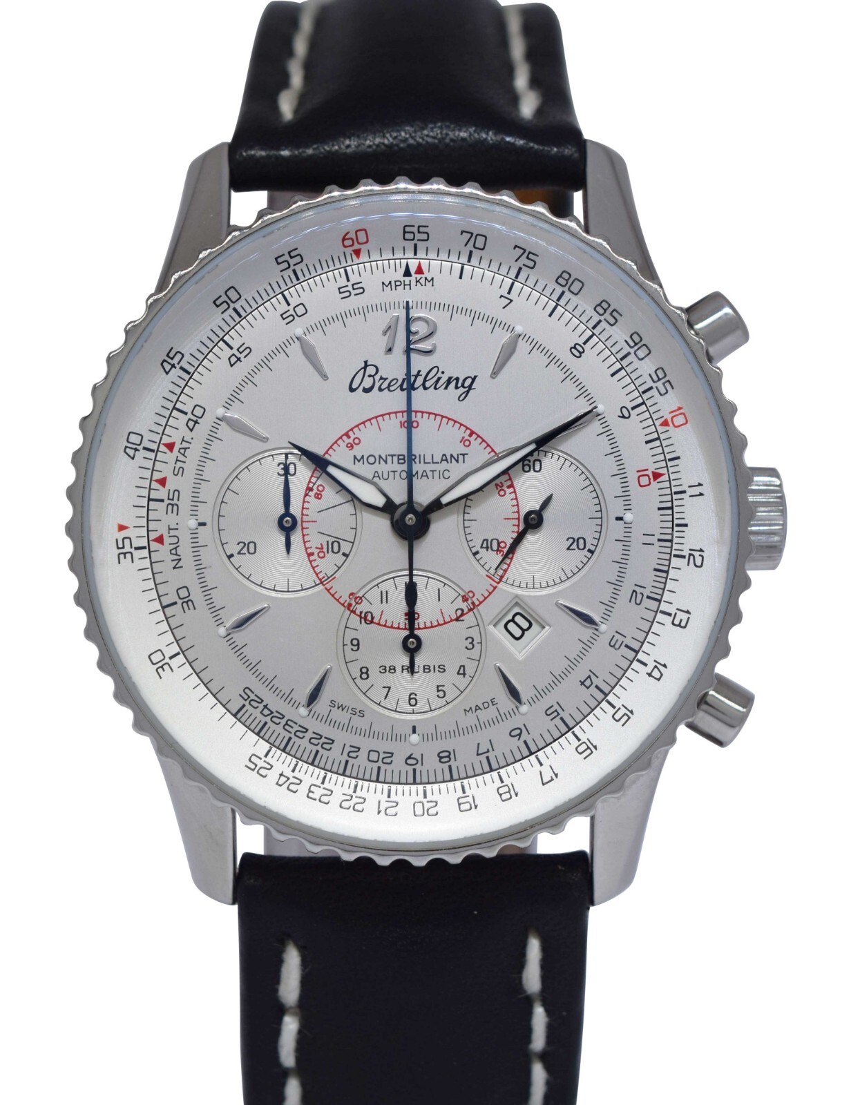 Breitling Navitimer Montbrillant Chronograph Steel Mens 38mm Watch A41330 Breitling Navitimer Montbrillant Chronograph Steel Mens 38mm Watch A41330