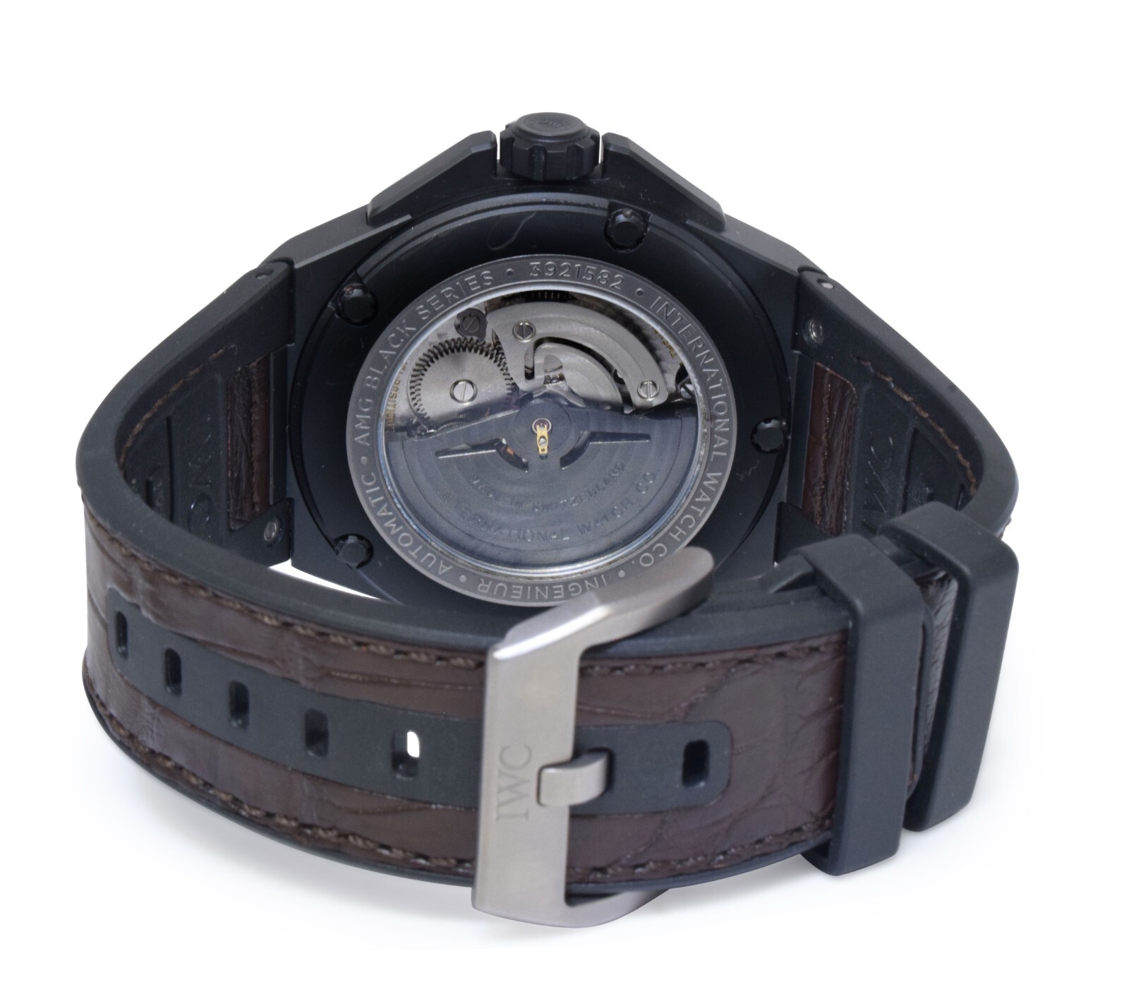 IWC Ingenieur AMG Black Series 3225 Ceramic Brown Dial Mens 46mm Watch IW322504