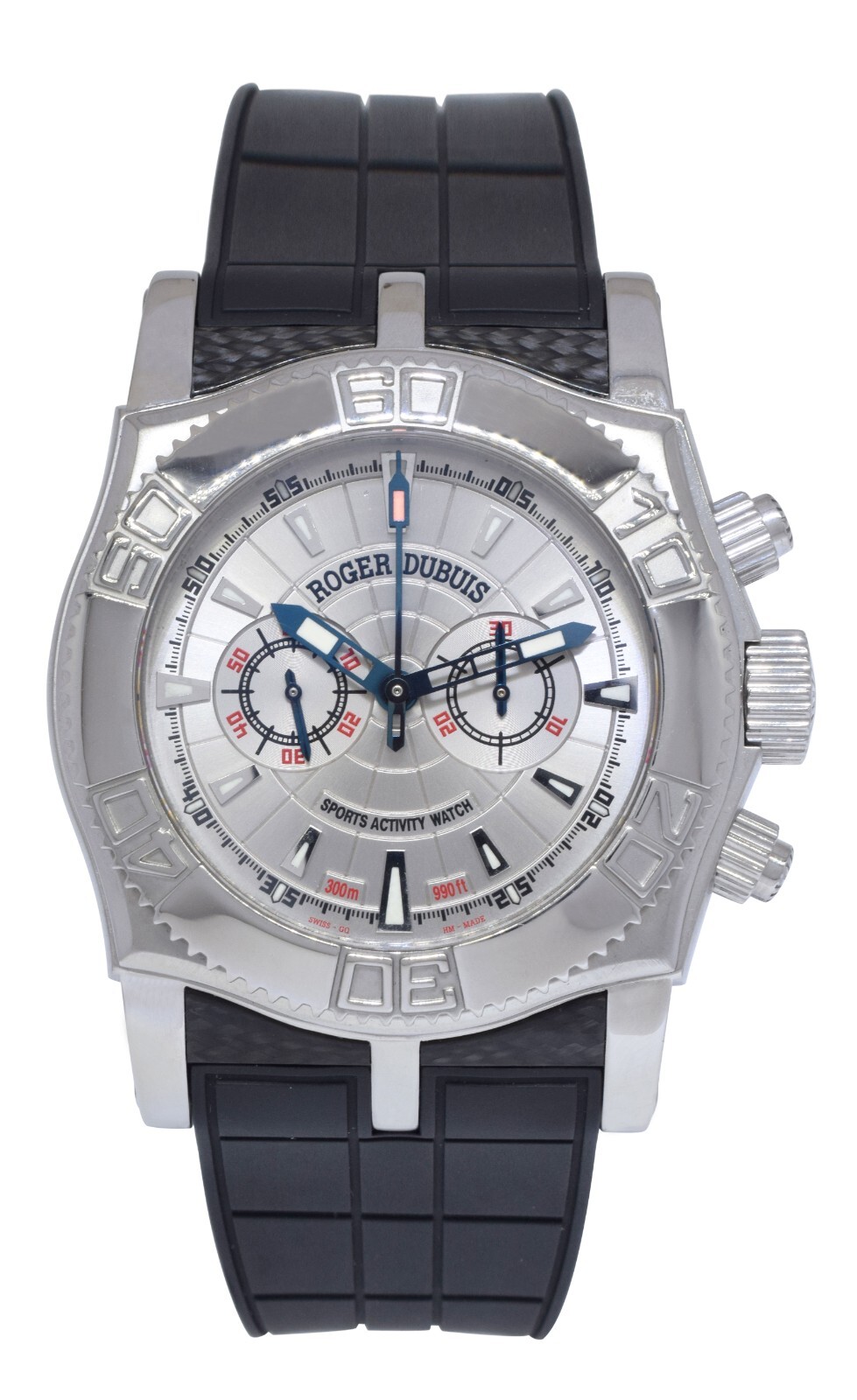 Roger Dubuis Easy Diver Chronograph Mens 46mm Automatic Watch +Box SE46 56 9/0