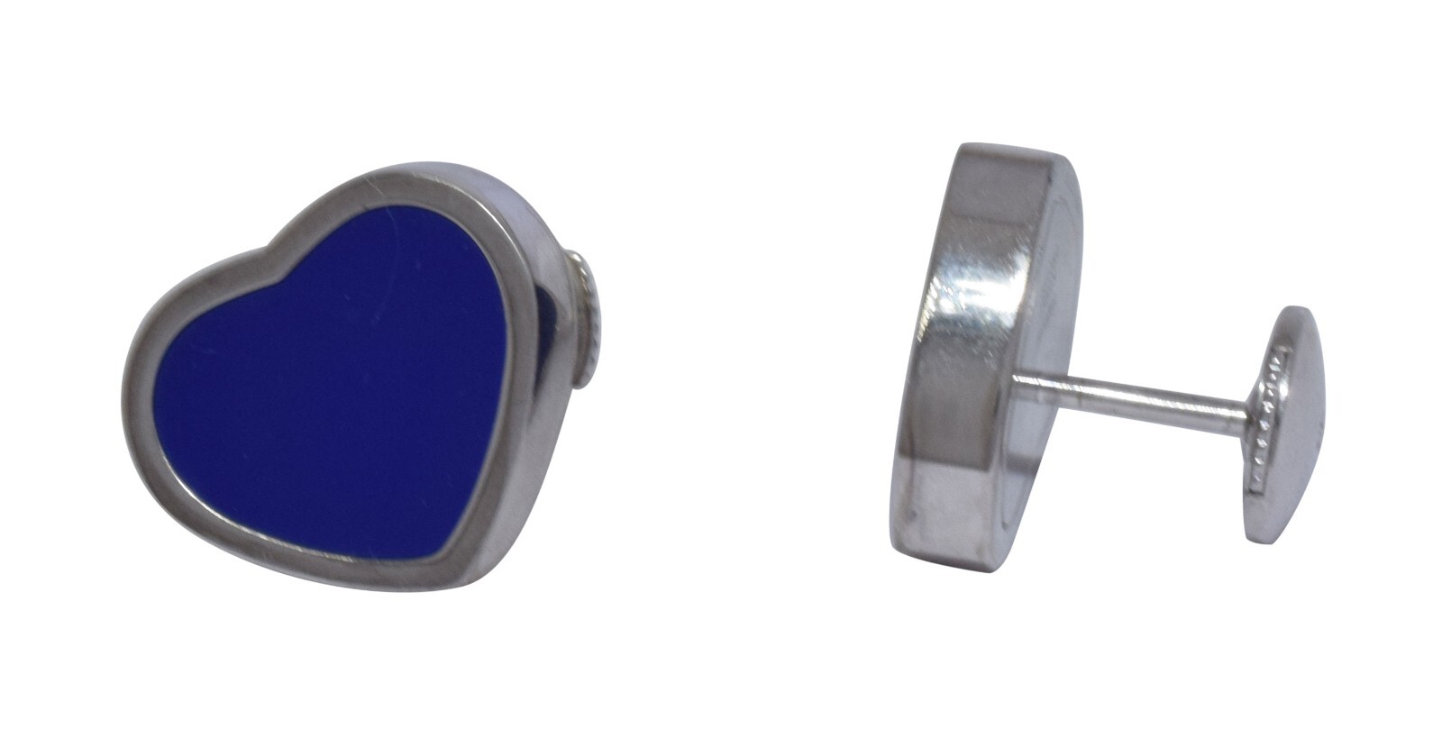 Chopard Happy Hearts Lapis Lazuli 18k White Gold Earrings +Certificate 839482
