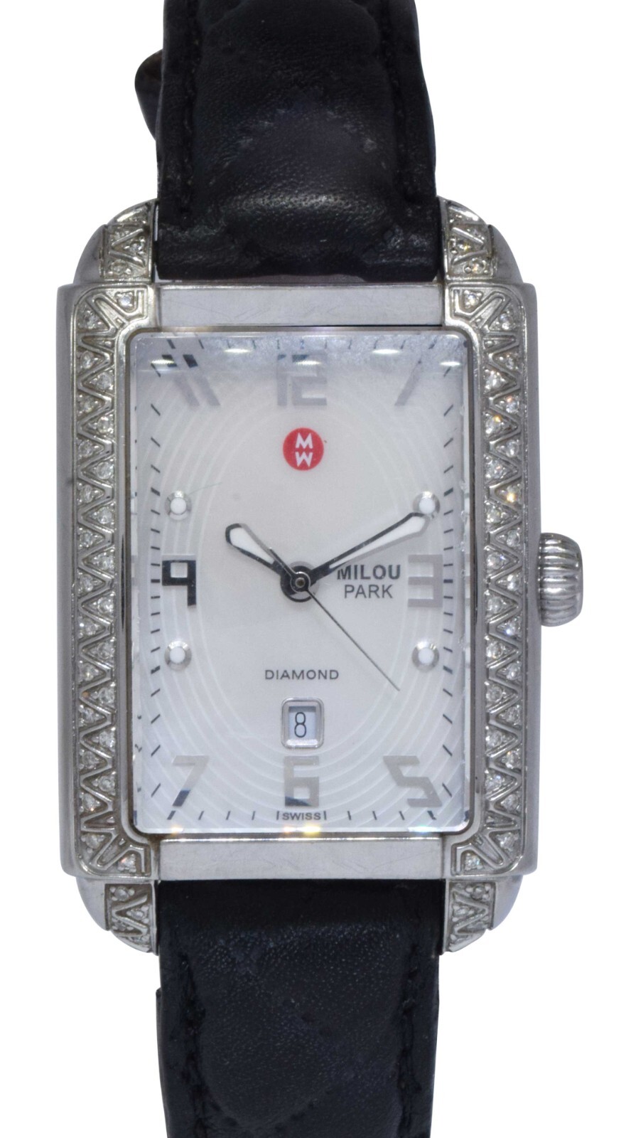 Michele Milou Park Diamond Steel MOP Ladies Quartz Watch MW15C01A2025 Michele Milou Park Diamond Steel MOP Ladies Quartz Watch MW15C01A2025