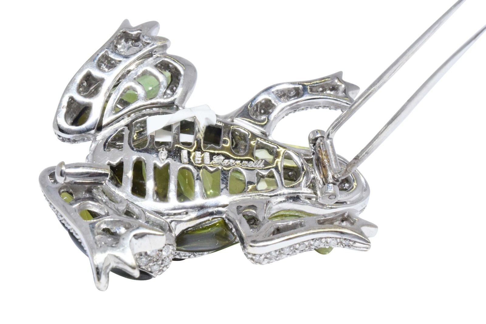 Garavelli Ladies 18K Gold,Diamond & Peridot Frog Brooch