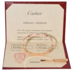 Cartier Love Bracelet 4 Diamond 18k Rose Gold Size 16 Pouch/Papers 2019 Cartier Love Bracelet 4 Diamond 18k Rose Gold Size 16 Pouch/Papers 2019