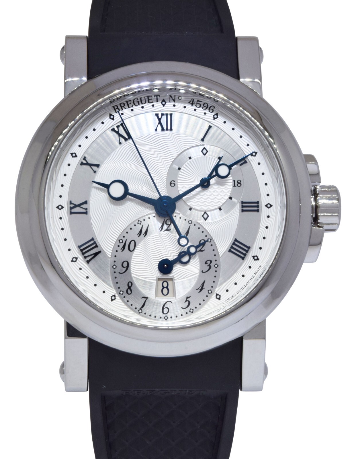 Breguet Marine Dual Time GMT Steel Mens 42mm Automatic Watch B/P '14 5857ST Breguet Marine Dual Time GMT Steel Mens 42mm Automatic Watch B/P '14 5857ST