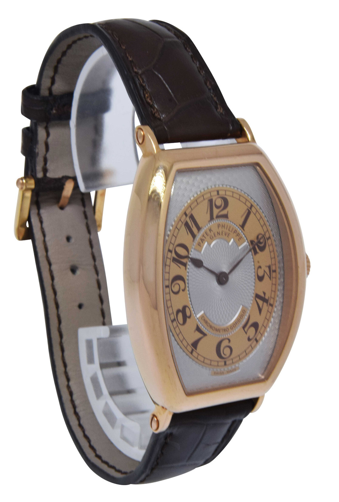 Patek Philippe 5098 Chronometro Gondolo 18K RG Silver Dial Watch B/P '13 5098R