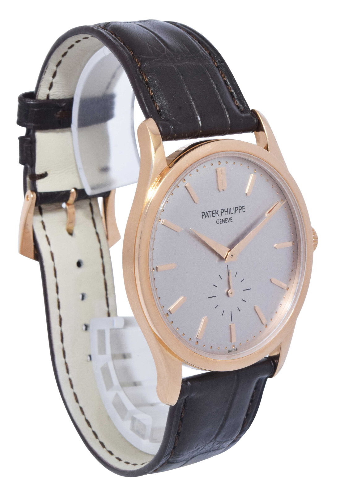 Patek Philippe Calatrava 5196 18k Rose Gold Mens 37mm Manual Watch 5196R