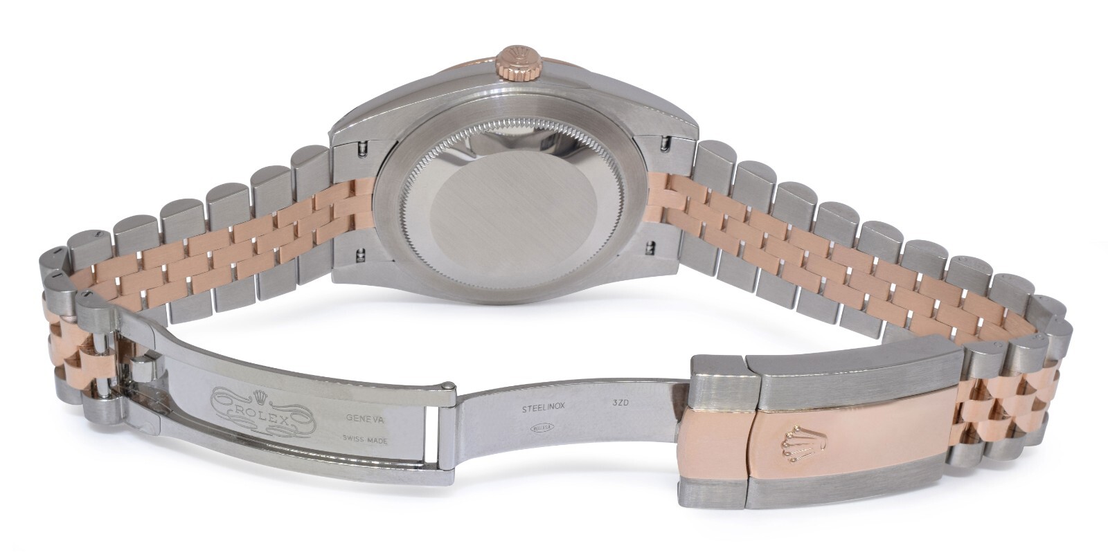 NOS Rolex Datejust 41 18k Rose Gold/Steel Chocolate Diamond Watch B/P '24 126331