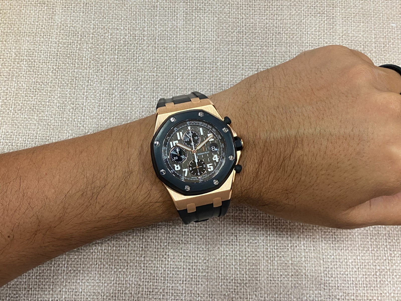 Audemars Piguet Royal Oak Offshore 42 Chrono  Rose Gold RubberClad Watch 25940OK