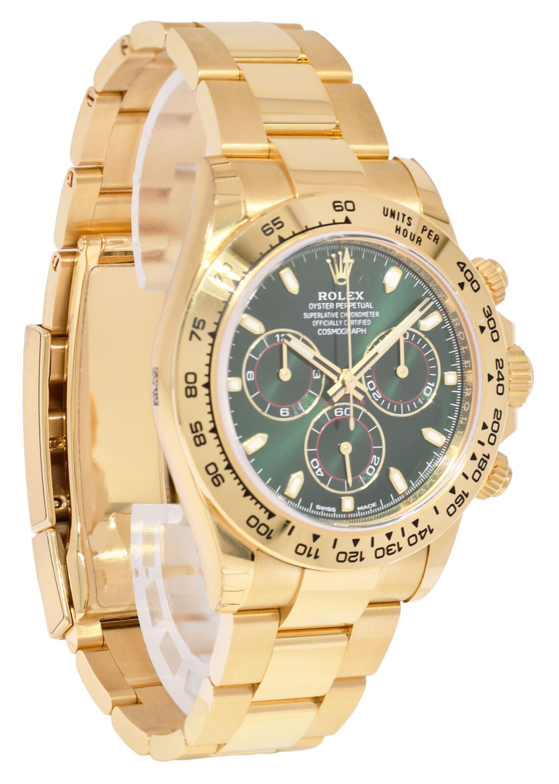 NOS Rolex Daytona Chronograph Yellow Gold Green Dial 40mm Watch B/P '22 116508 NOS Rolex Daytona Chronograph Yellow Gold Green Dial 40mm Watch B/P '22 116508