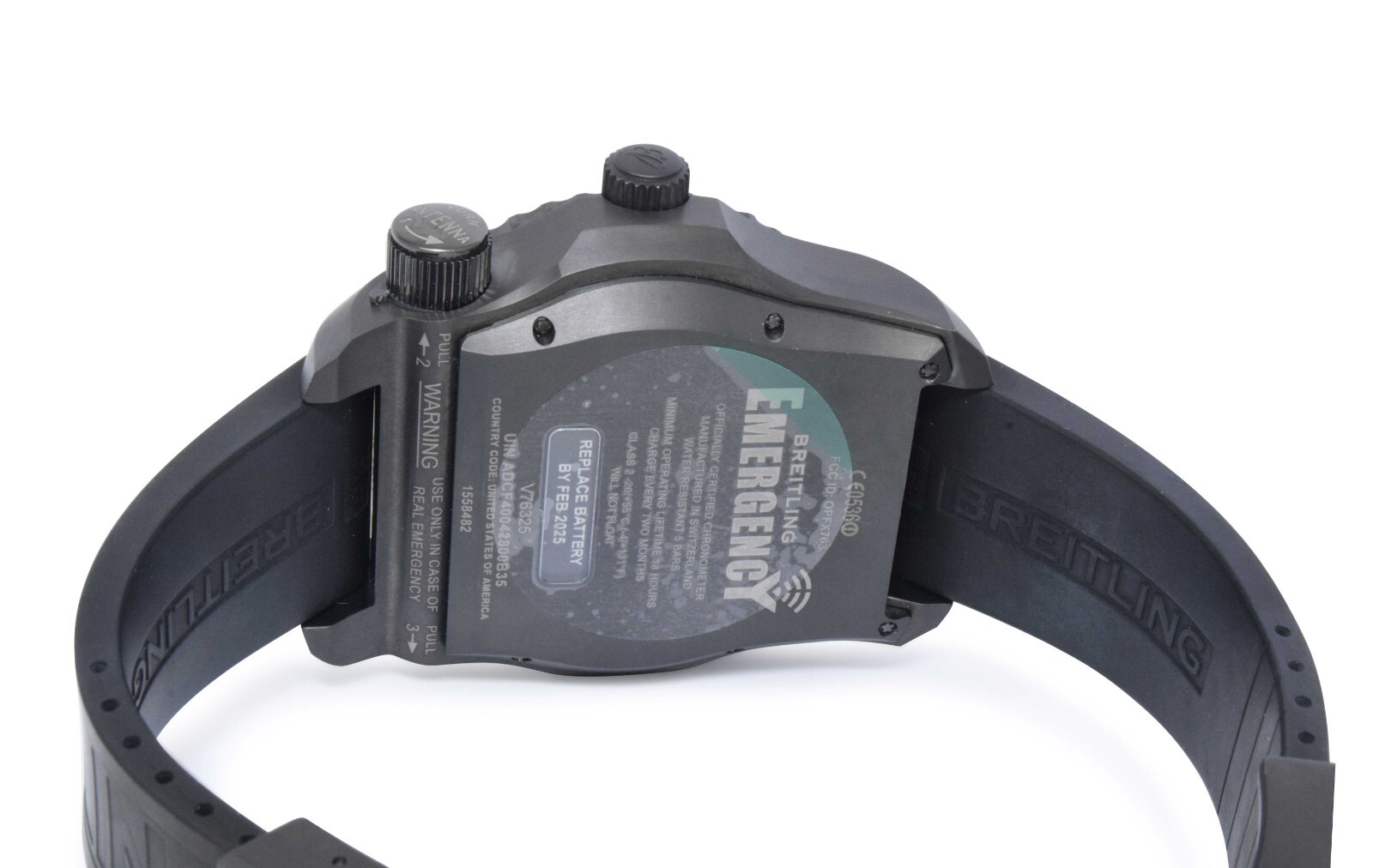 Breitling Emergency Night Mission Titanium Volcano Black 51mm Watch B/P V76325
