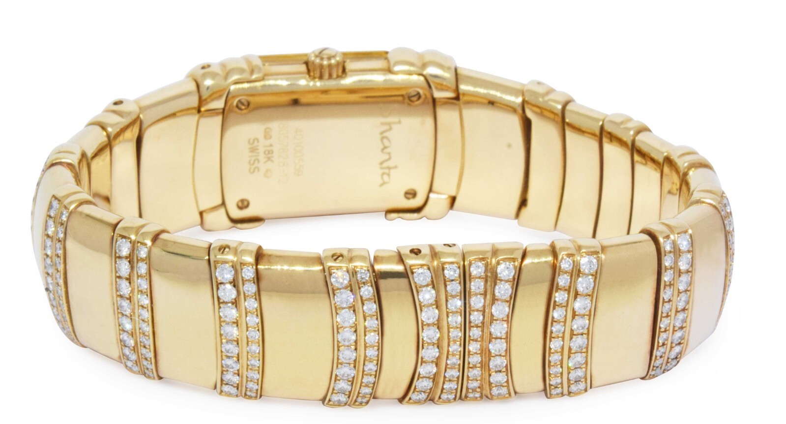 Ebel Shanta 18k Yellow Gold MOP Diamond Ladies Quartz Watch 8057829-12