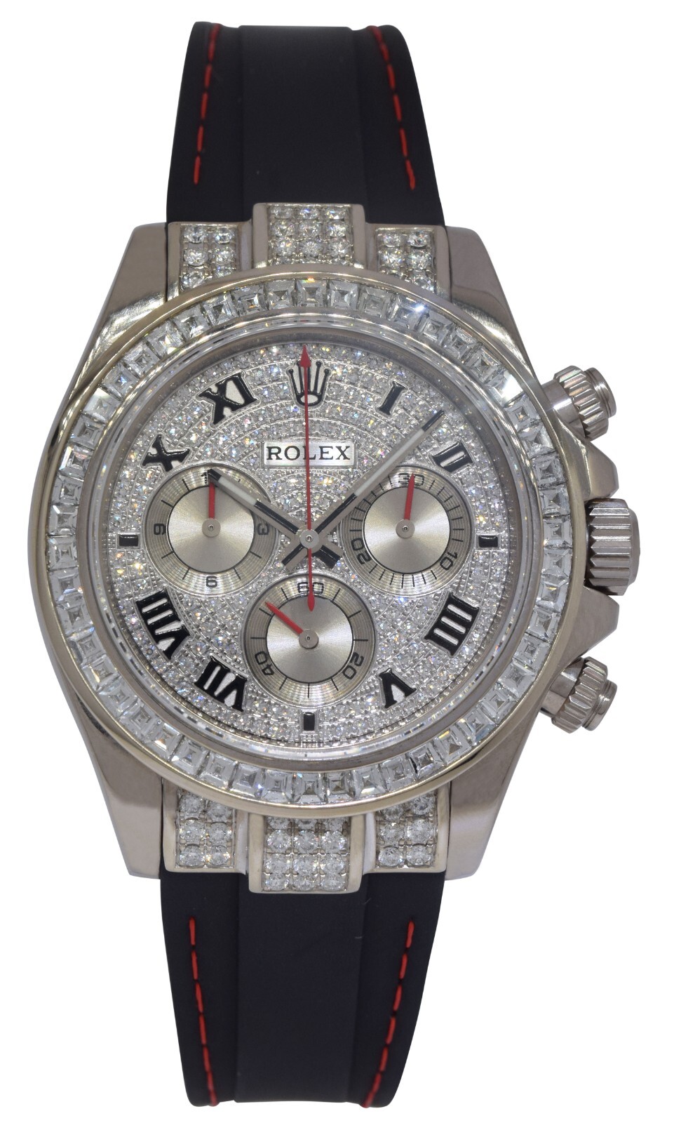 Rolex Daytona Chronograph 18k White Gold & Diamonds 40mm Watch Z 116519