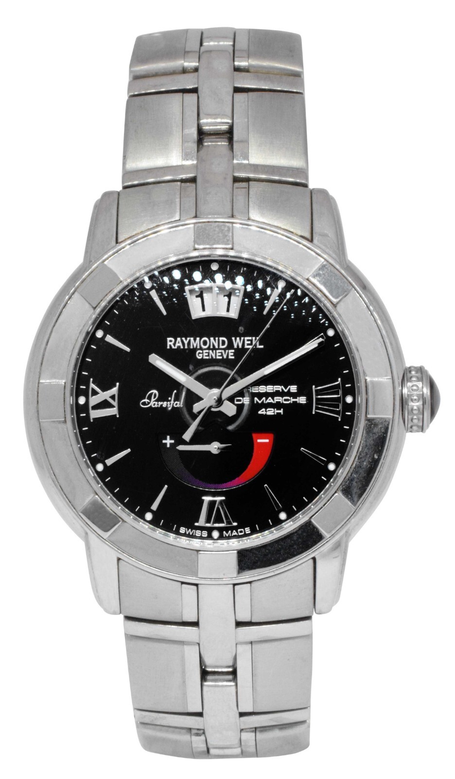 Raymond Weil Parsifal Steel Black Dial Mens 40mm Automatic Watch 2843-ST-00207