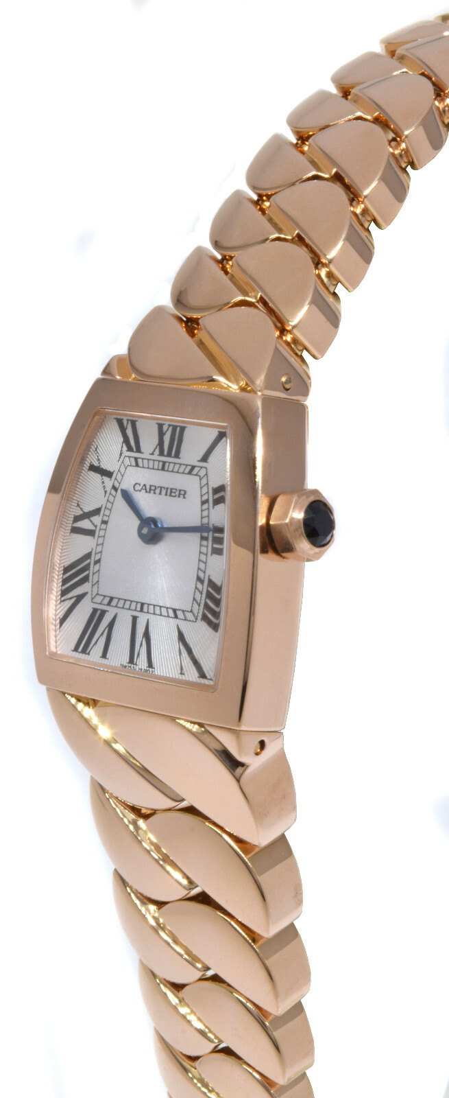 Cartier La Dona 18k Rose Gold Silver Roman Dial Ladies 22mm Quartz Watch 2904