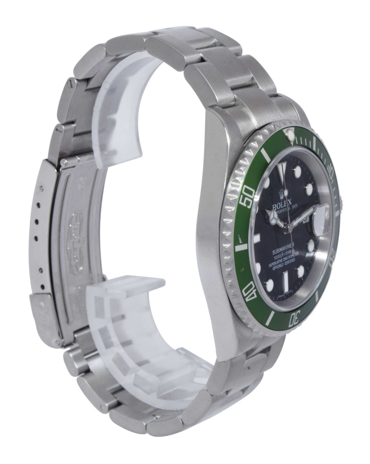 Rolex Submariner Date Kermit Green Bezel Steel Mens Automatic Watch Z 16610
