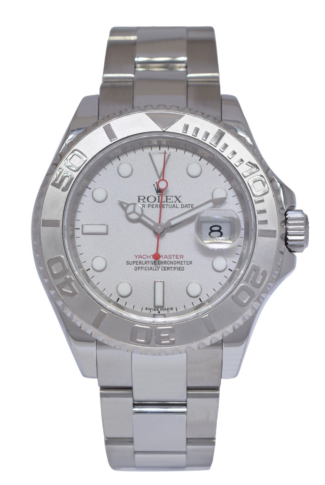Rolex Yacht-Master Stainless Steel & Platinum Mens 40mm Automatic Watch M 16622