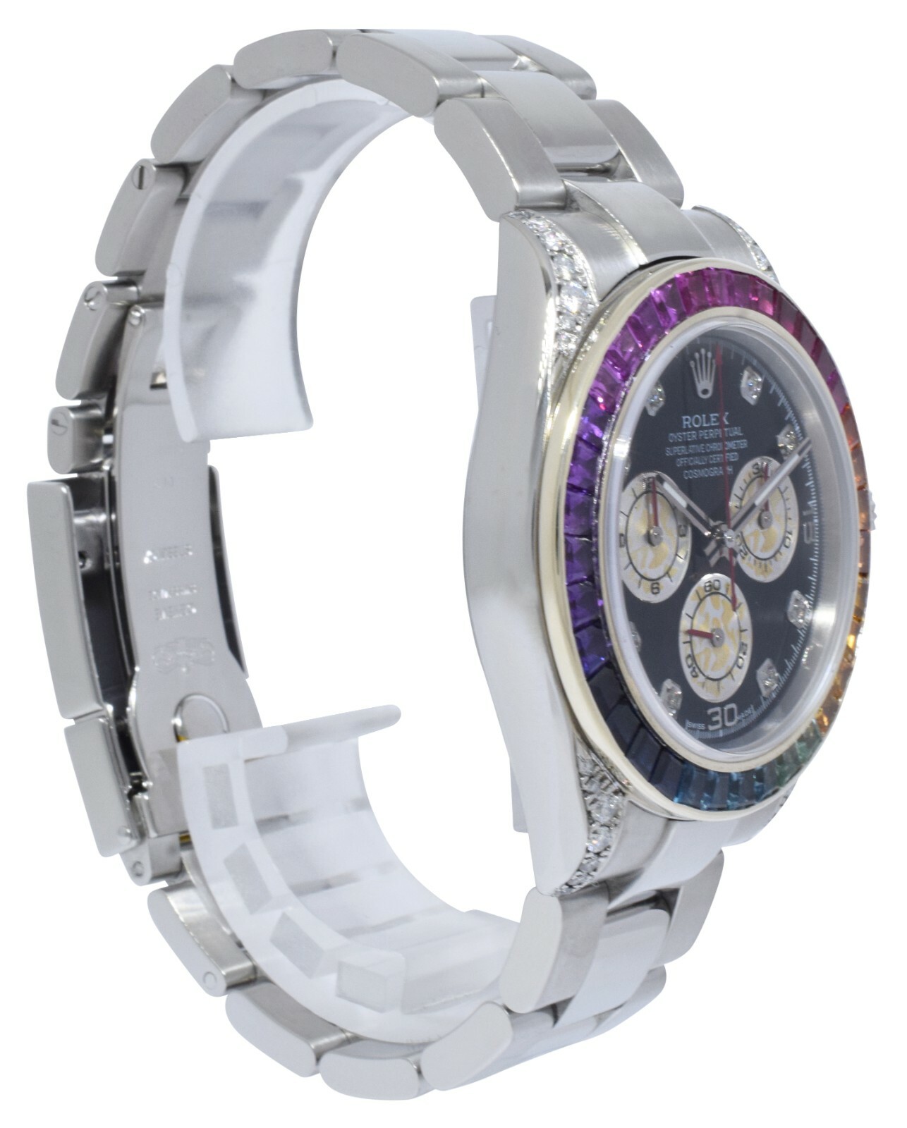 Rolex Daytona Chronograph Steel Rainbow Diamond 40mm Watch P 116520