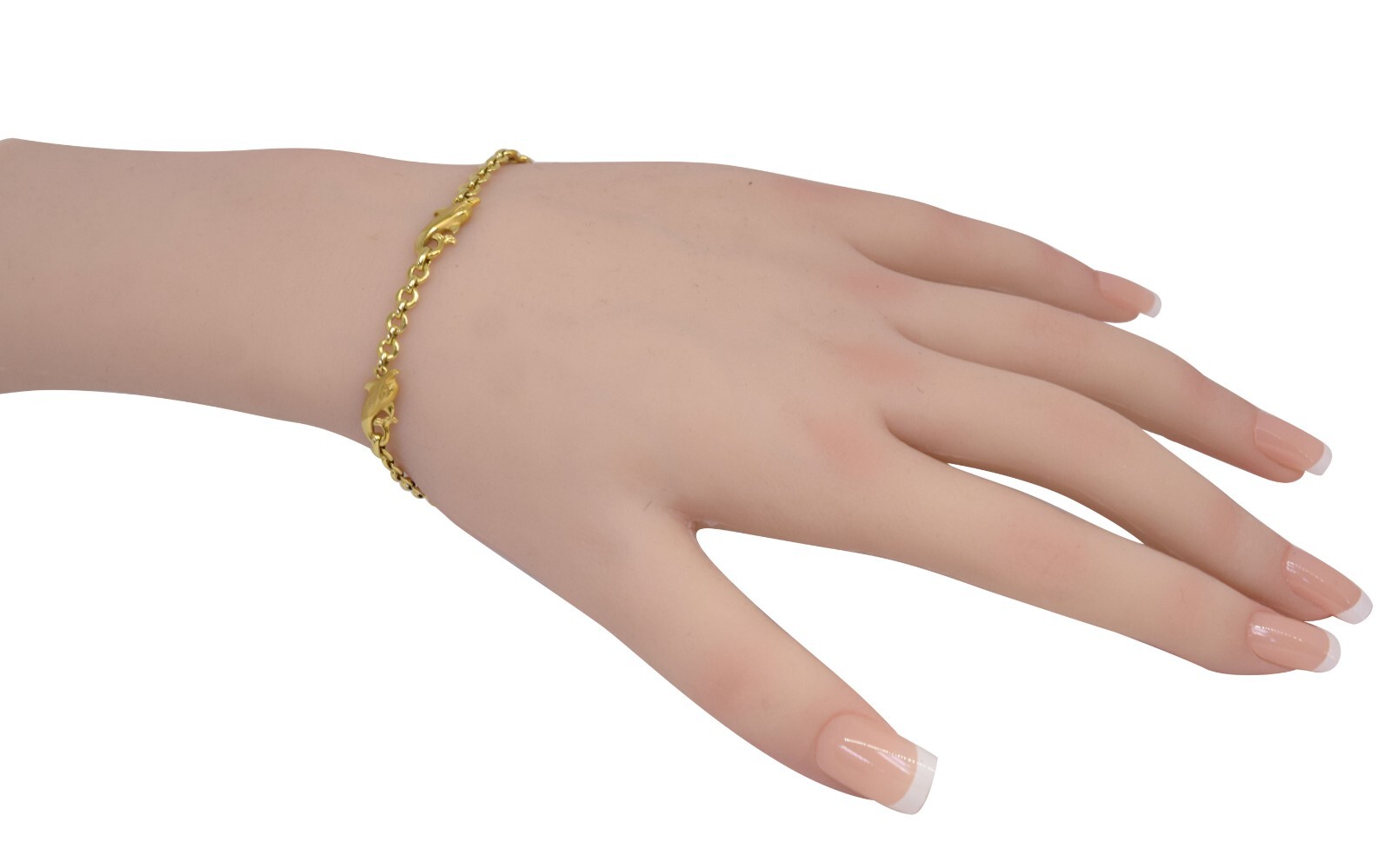 Carrera y Carrera Dolphin 18k Yellow Gold Bracelet 7.25"