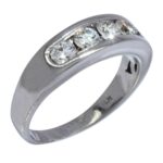 Ladies Channel Set Diamond Wedding Band in 18K White Gold Size 8 1/2 Ladies Channel Set Diamond Wedding Band in 18K White Gold Size 8 1/2
