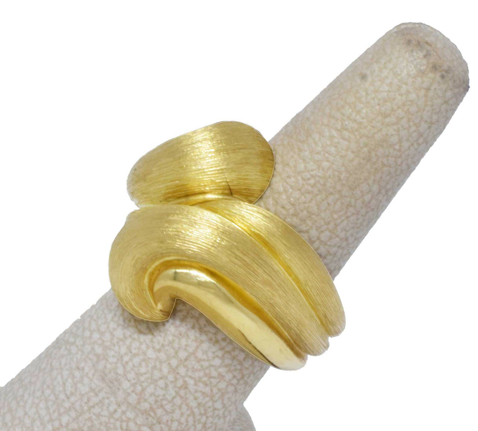 Henry Dunay 18k Yellow Gold Textured Sabi Finish Ring US Size 5