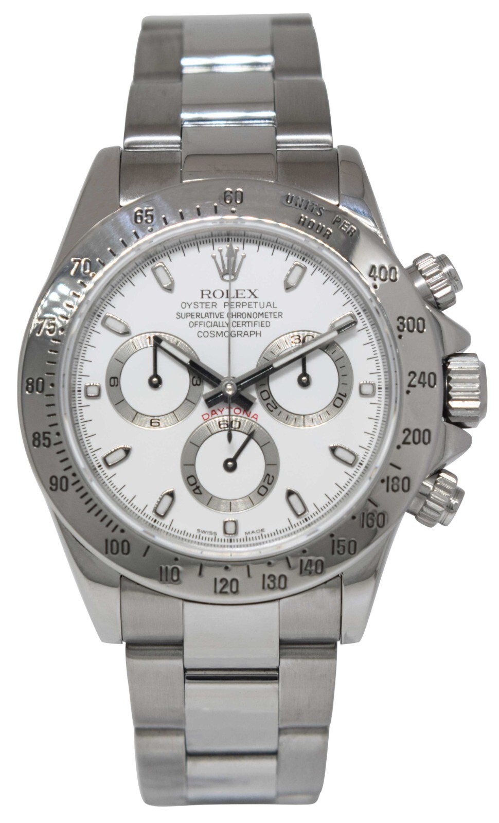Rolex Daytona Chronograph Steel White Dial Mens 40mm Watch Z 116520