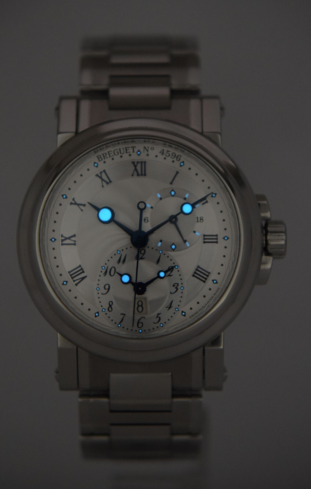Breguet Marine Dual Time GMT Steel Mens 42mm Automatic Watch B/P '14 5857ST Breguet Marine Dual Time GMT Steel Mens 42mm Automatic Watch B/P '14 5857ST