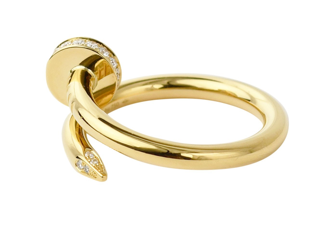 Cartier Juste Un Clou Ring 18k Yellow Gold Diamond Nail Size 52 B/P '22 B4216952 Cartier Juste Un Clou Ring 18k Yellow Gold Diamond Nail Size 52 B/P '22 B4216952