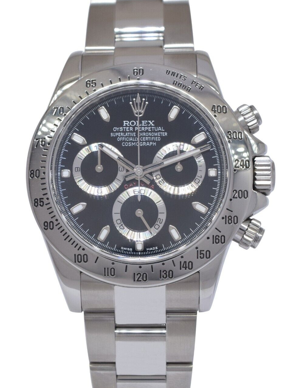 Rolex Daytona Chronograph Steel Black Dial Mens 40mm Watch Scrambled '12+ 116520 Rolex Daytona Chronograph Steel Black Dial Mens 40mm Watch Scrambled '12+ 116520