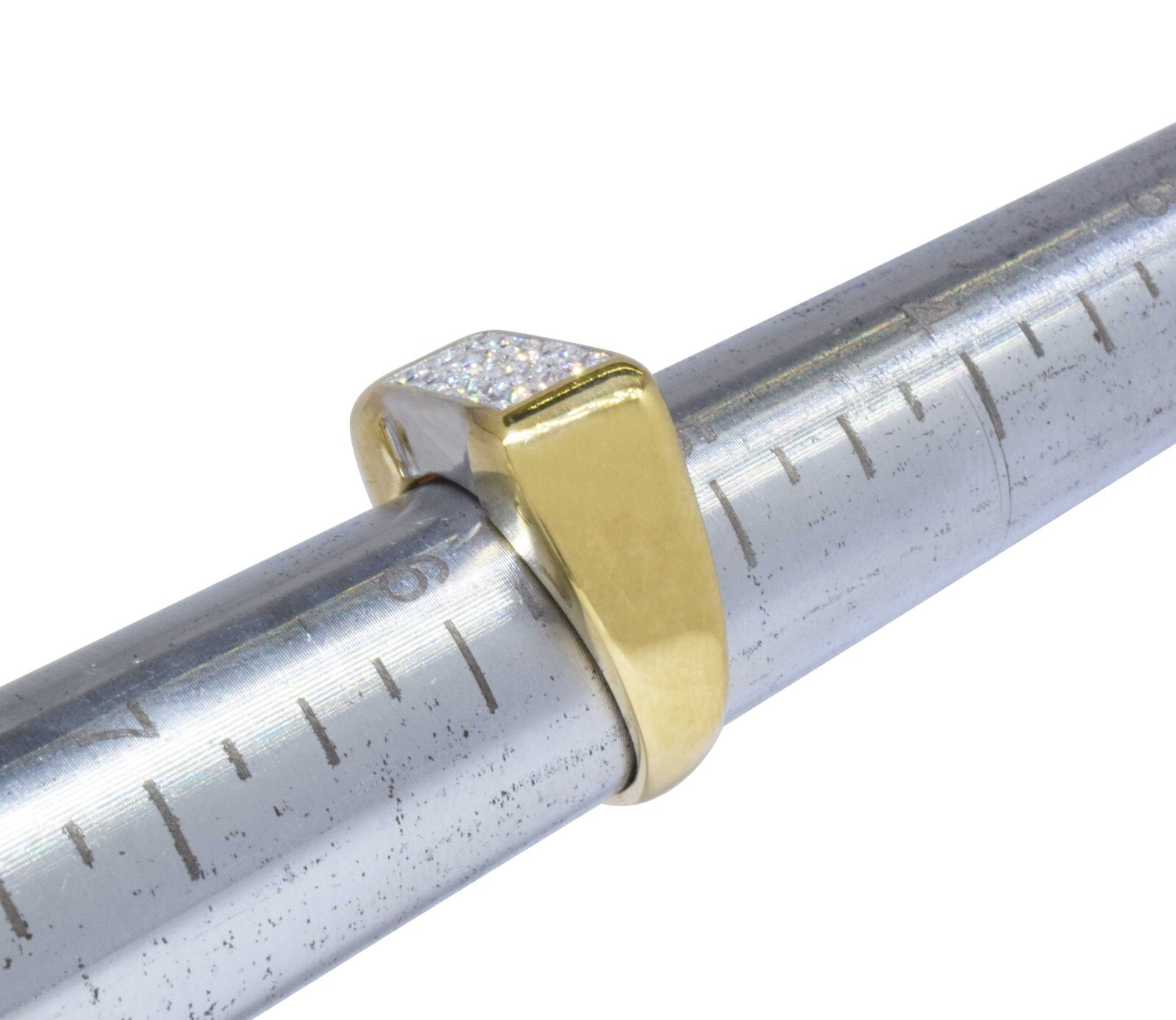Ring Mens 18k Yellow Gold & 1.00 Carat Diamond 5.5