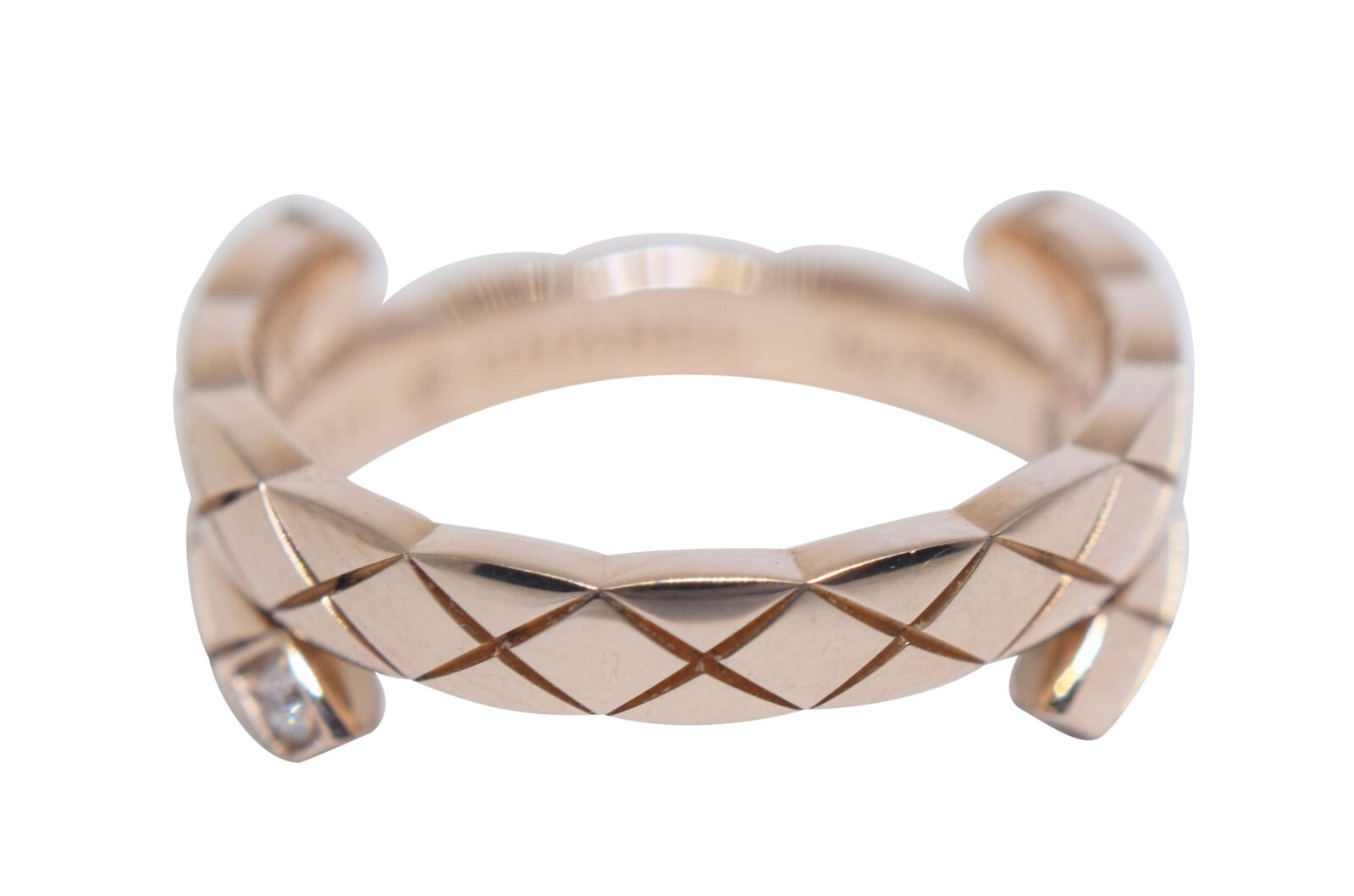 Chanel Coco Crush Toi Et Moi Small 18k Rose Gold & Diamond Ring Sz 50 B/P J11969