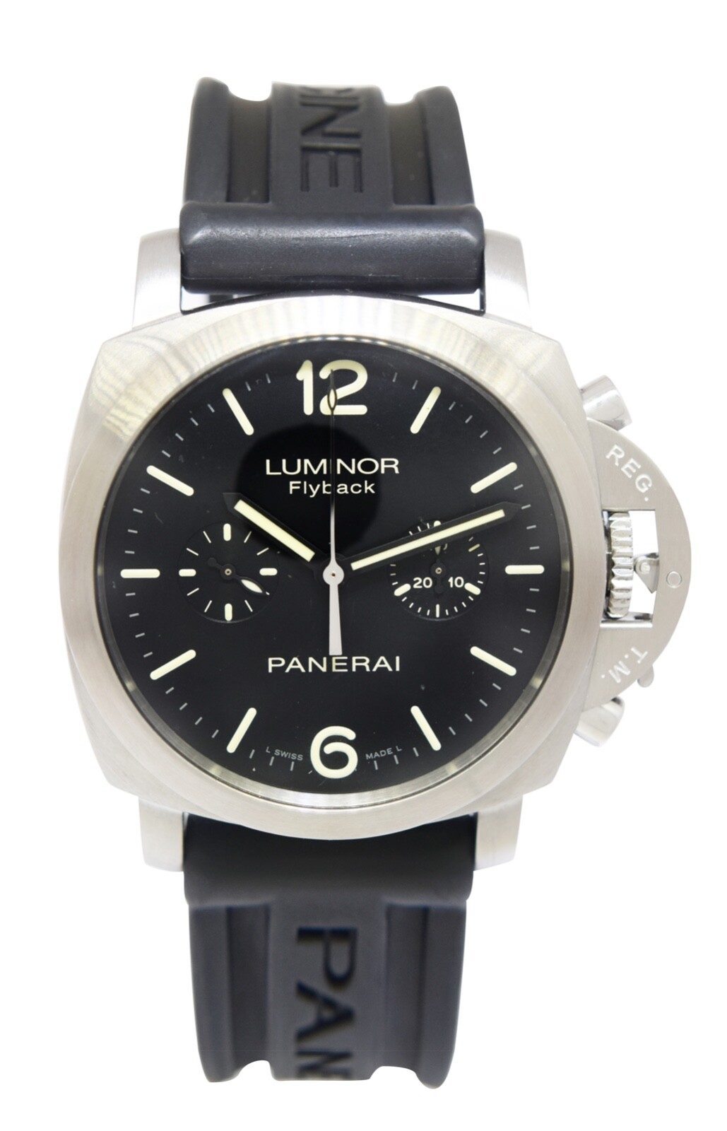 Panerai Luminor Flyback Chronograph PAM 361 Steel Black Dial 44mm Watch PAM00361