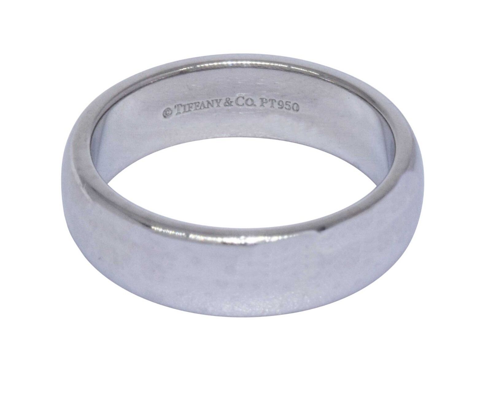 Tiffany & Co. Platinum 6mm Wedding Band Ring Size 7.75