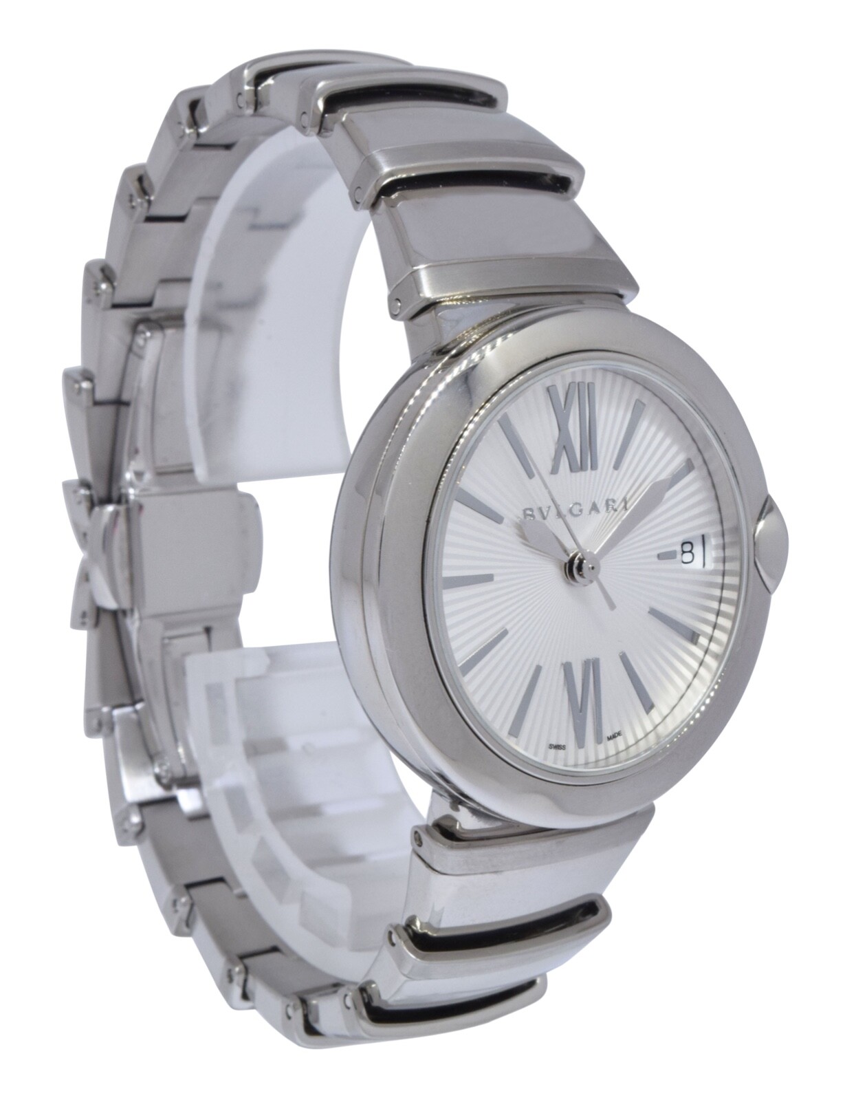 Bvlgari Lucea Stainless Silver Dial Automatic Ladies Watch/Box 102219 LU33C66SSD