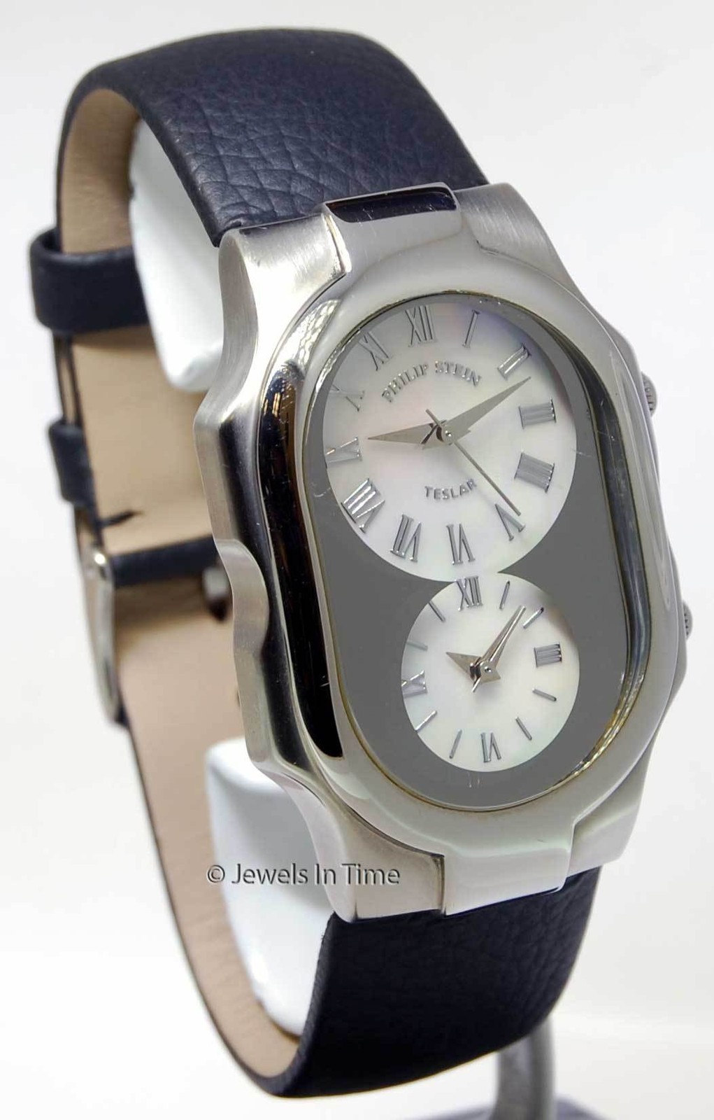 Philip Stein Teslar Stainless Steel Mother Of Pearl Dials Large Watch