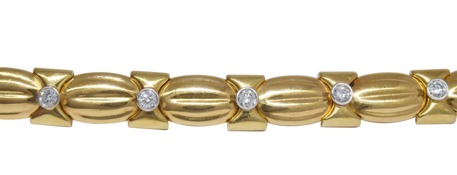 Ivan & Co. 18k Yellow Gold 1.30ct Diamond Bracelet 8"